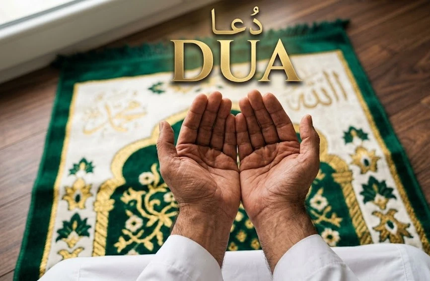 man hands making dua