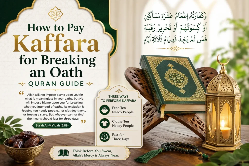 Illustration of feeding 10 needy people as kaffarah for a broken oath