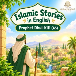 Cover image titled "Islamic Stories in English: Prophet Dhul-Kifl (AS)".