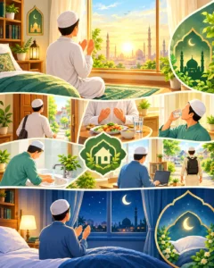 Daily Adhkar and Dua Routine Infographic