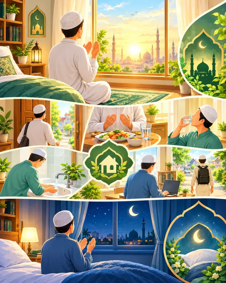 Daily Adhkar and Dua Routine Infographic