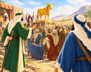 Prophet Harun (AS) confronting the people of Bani Isra’il worshipping the golden calf - Islamic Stories in English