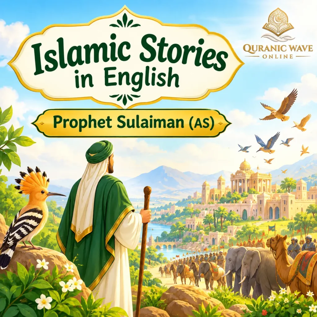 Prophet Sulaiman AS story for kids in English showing wisdom and thankful heart