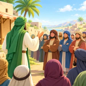 Prophet Yahya AS teaching his people about Islam