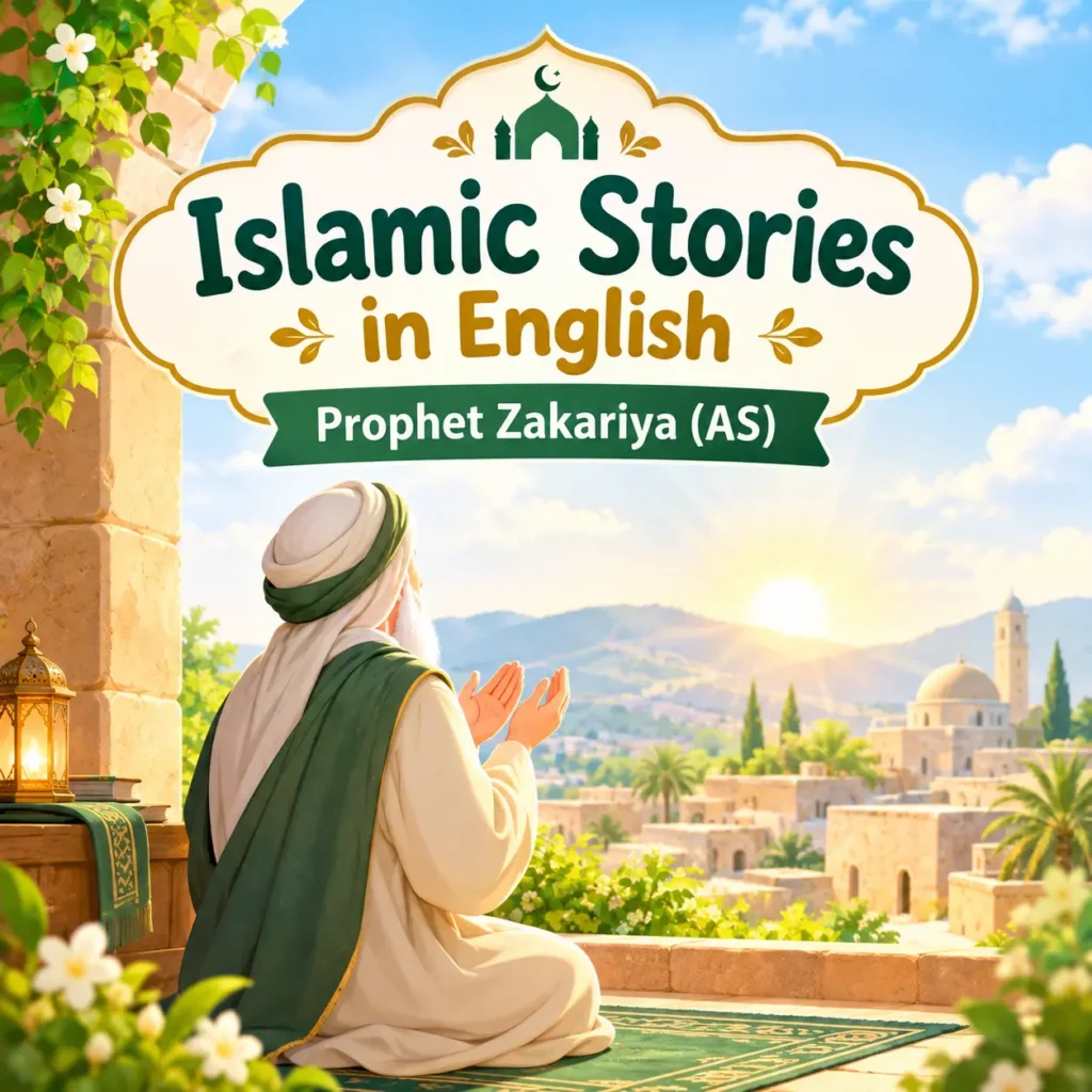 Story of Prophet Zakariya for kids illustration