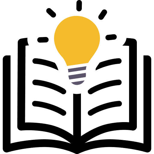Lightbulb and book icon representing basic Arabic alphabet and Makharij rules