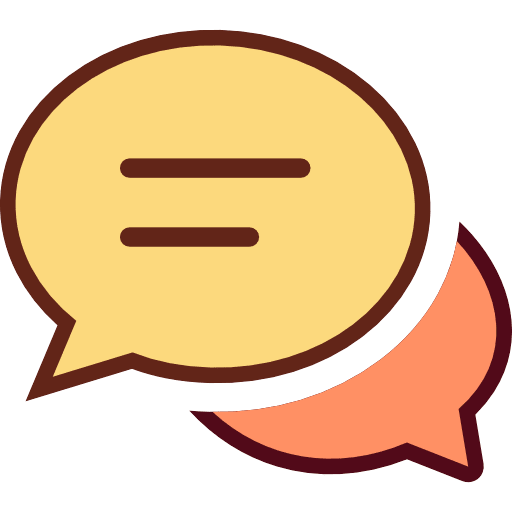 Speech bubble icon representing interactive recitation practice