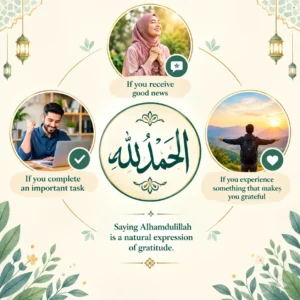 When to Say Alhamdulillah Infographic - Daily Occasions for Praising Allah