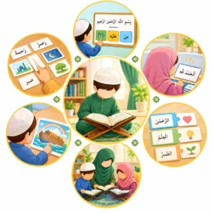 Interactive activities and games to teach quran to kids at home